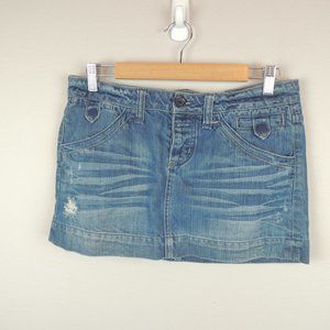 American eagle Button fly jean skirt womens size 6
